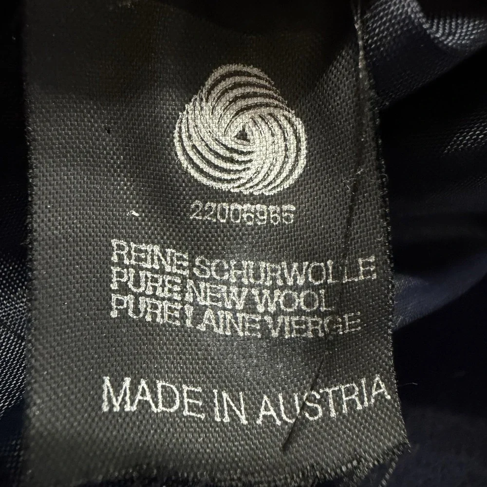 Vintage Lodenfrey Blazer Wool Trachten Austria US 42R Blue Green Double Breast
